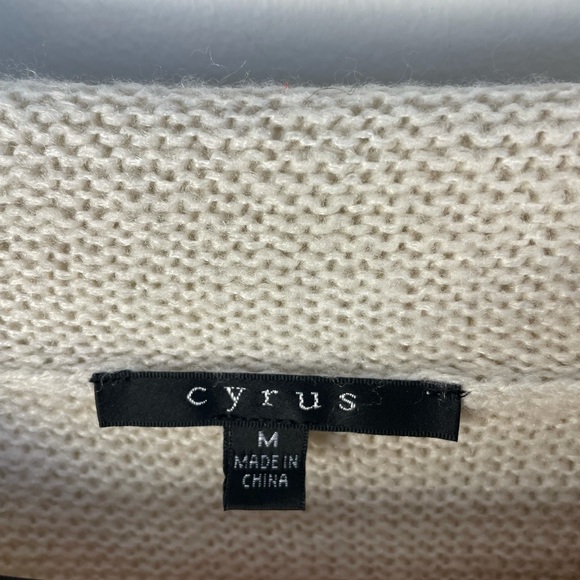 Cowl Turtleneck oversized long colorblock fuzzy knit sweater soft size medium - Picture 8 of 12